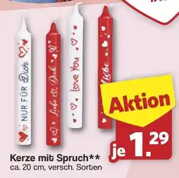 Famila Nord West Kerze mit Spruch Angebot