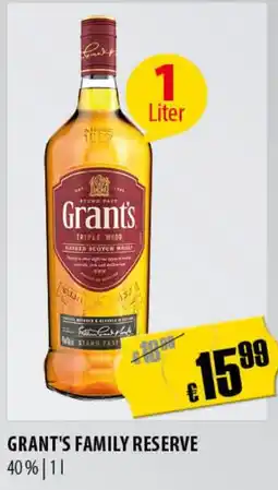 FreeOneShop GRANT'S FAMILY RESERVE Angebot