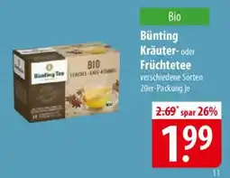 Famila Nord Ost Bünting Kräuter- oder Früchtetee Angebot