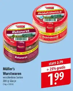 Famila Nord Ost Müller's Rotwurst Angebot