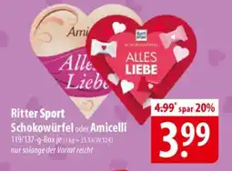 Famila Nord Ost Ritter Sport Schokowürfel oder Amicelli Angebot