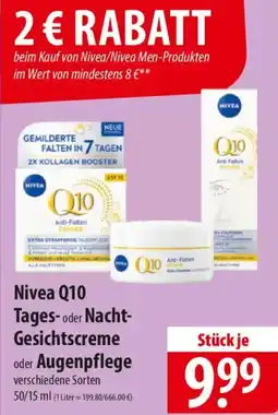 Famila Nord Ost Nivea Q10 Tages-oder Nacht- Gesichtscreme oder Augenpflege Angebot