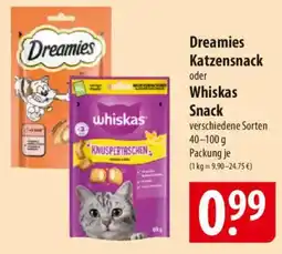 Famila Nord Ost Dreamies Katzensnack oder Whiskas Snack Angebot