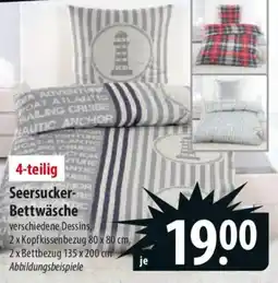 Famila Nord Ost 4-teilig Seersucker- Bettwäsche Angebot