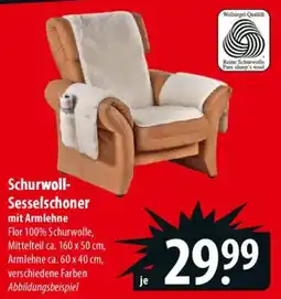 Famila Nord Ost Schurwoll- Sesselschoner mit Armlehne Angebot
