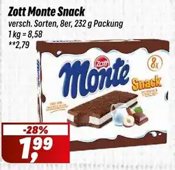 Simmel Zott Monte Snack Angebot
