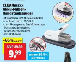 Thomas Philipps CLEANmaxx Akku-Milben- Handstaubsauger Angebot