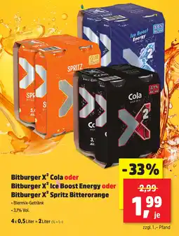 Thomas Philipps Bitburger X² Cola oder Bitburger X² Ice Boost Energy oder Bitburger X² Spritz Bitterorange Angebot