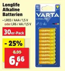 Thomas Philipps VARTA Longlife Alkaline Batterien Angebot