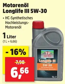 Thomas Philipps Motorenöl Longlife III 5W-30 Angebot