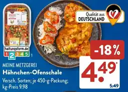 Aldi Süd MEINE METZGEREI Hähnchen-Ofenschale Angebot