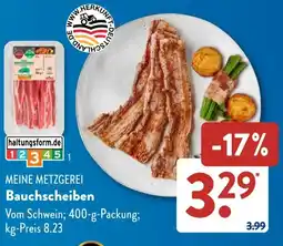 Aldi Süd MEINE METZGEREI Bauchscheiben Angebot