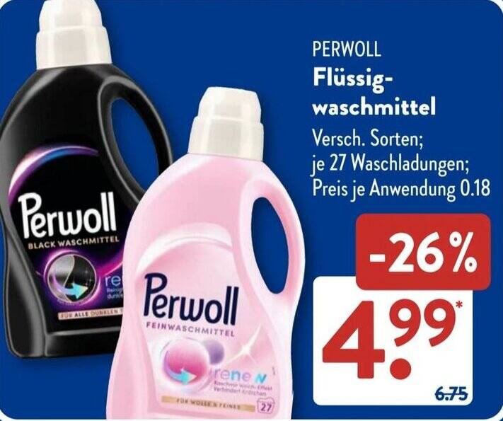 PERWOLL Flüssig waschmittel Angebot bei Aldi Süd