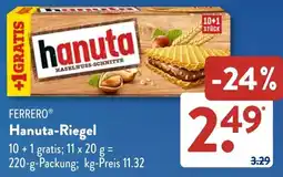 Aldi Süd FERRERO Hanuta-Riegel Angebot