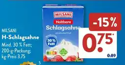 Aldi Süd MILSANI H-Schlagsahne Angebot