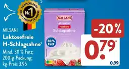 Aldi Süd MILSANI Laktosefreie H-Schlagsahne Fett Angebot