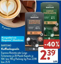 Aldi Süd BARISSIMO Kaffeekapseln Angebot