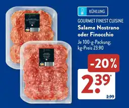 Aldi Süd GOURMET FINEST CUISINE Salame Nostrano oder Finocchio Angebot