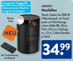 Aldi Süd AMBIANO Heizlüfter Angebot