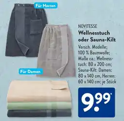 Aldi Süd NOVITESSE Wellnesstuch oder Sauna-Kilt Angebot