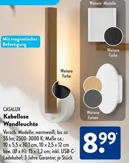 Aldi Süd CASALUX Kabellose Wandleuchte Angebot