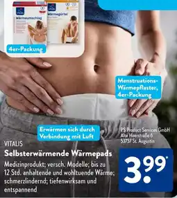 Aldi Süd VITALIS Selbsterwärmende Wärmepads Angebot