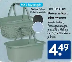 Aldi Süd HOME CREATION Universalkorb oder -wanne Angebot