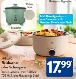 Aldi Süd AMBIANO Reiskocher oder Schongarer Angebot