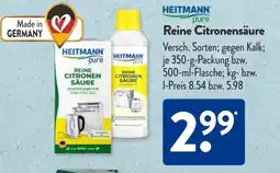 Aldi Süd HEITMANN pure Reine Citronensäure Angebot