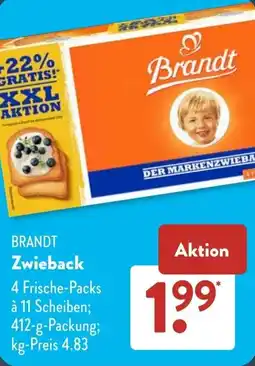 Aldi Süd BRANDT Zwieback Angebot