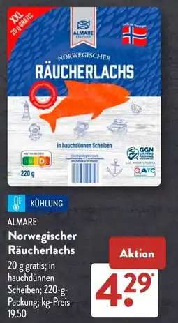 Aldi Süd ALMARE Norwegischer Räucherlachs Angebot