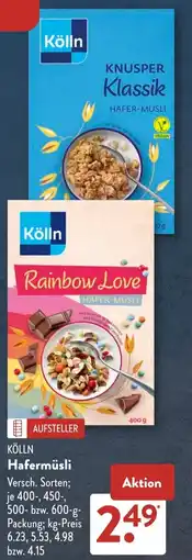 Aldi Süd KÖLLN Hafermüsli Angebot