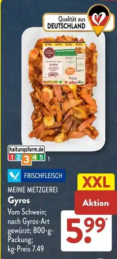 Aldi Süd MEINE METZGEREI Gyros Angebot