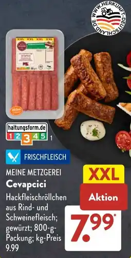 Aldi Süd MEINE METZGEREI Cevapcici Angebot