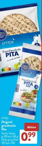 Aldi Süd LYTTOS Original griechische Pita Angebot