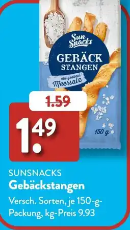 Aldi Süd SUNSNACKS Gebäckstangen Angebot