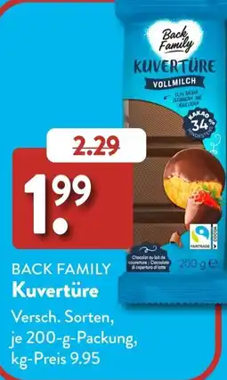Aldi Süd BACK FAMILY Kuvertüre Angebot