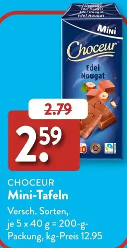 Aldi Süd CHOCEUR Mini-Tafeln Angebot