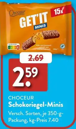 Aldi Süd CHOCEUR Schokoriegel-Minis Angebot