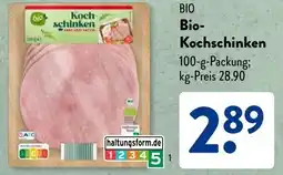 Aldi Süd BIO Bio- Kochschinken Angebot