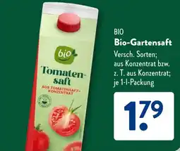 Aldi Süd BIO Bio-Gartensaft Angebot