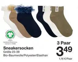 Zeeman Sneakersocken 3 Paar Angebot