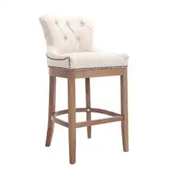 Netto Marken-Discount CLP Barhocker Lakewood Stoff-Bezug I Gepolsterter Tresenstuhl I Gestell Aus Holz Angebot