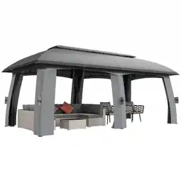 Netto Marken-Discount Outsunny Pavillon Galvanisiertes Metall, Polyester, Nylon Angebot