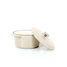 Netto Marken-Discount Gusseisen Koch- Schmortopf mit Deckel creme Angebot