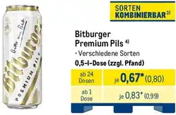 METRO Bitburger Premium Pils Angebot