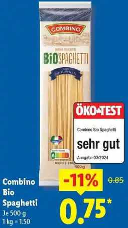 Lidl Combino Bio Spaghetti Angebot