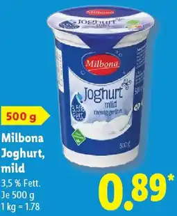 Lidl Milbona Joghurt, mild Angebot