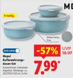 Lidl Mepal Aufbewahrungs dosen-Set Angebot