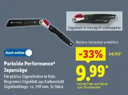 Lidl Parkside Performance Japansäge Angebot